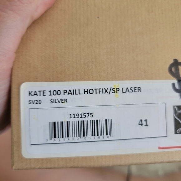 Christian Louboutin Silver Shoes Kate 100 Paill Hotfix Heels Size 41 Pumps - Picture 11 of 13